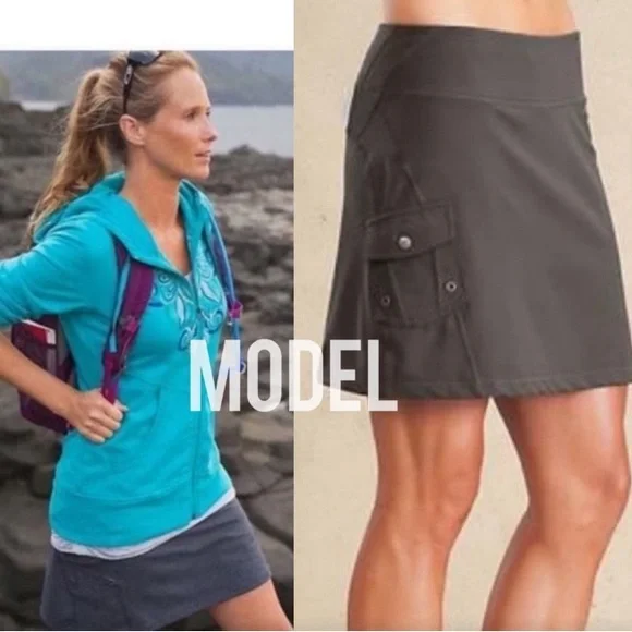 Athleta Oasis Cargo Skort M Purple Snap Pockets Stretch Casual Outdoors … - Picture 5 of 6